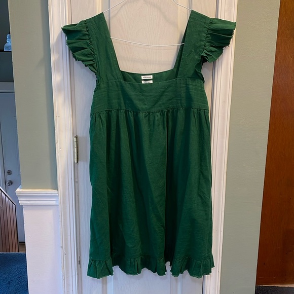 aerie Dresses & Skirts - Aerie green linen, baby doll dress. Size Md.